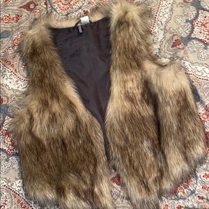 Faux fur vest